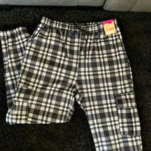 ShoSho Lounge Grey Plaid Joggers XL